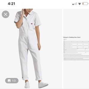 Dickies coveralls white